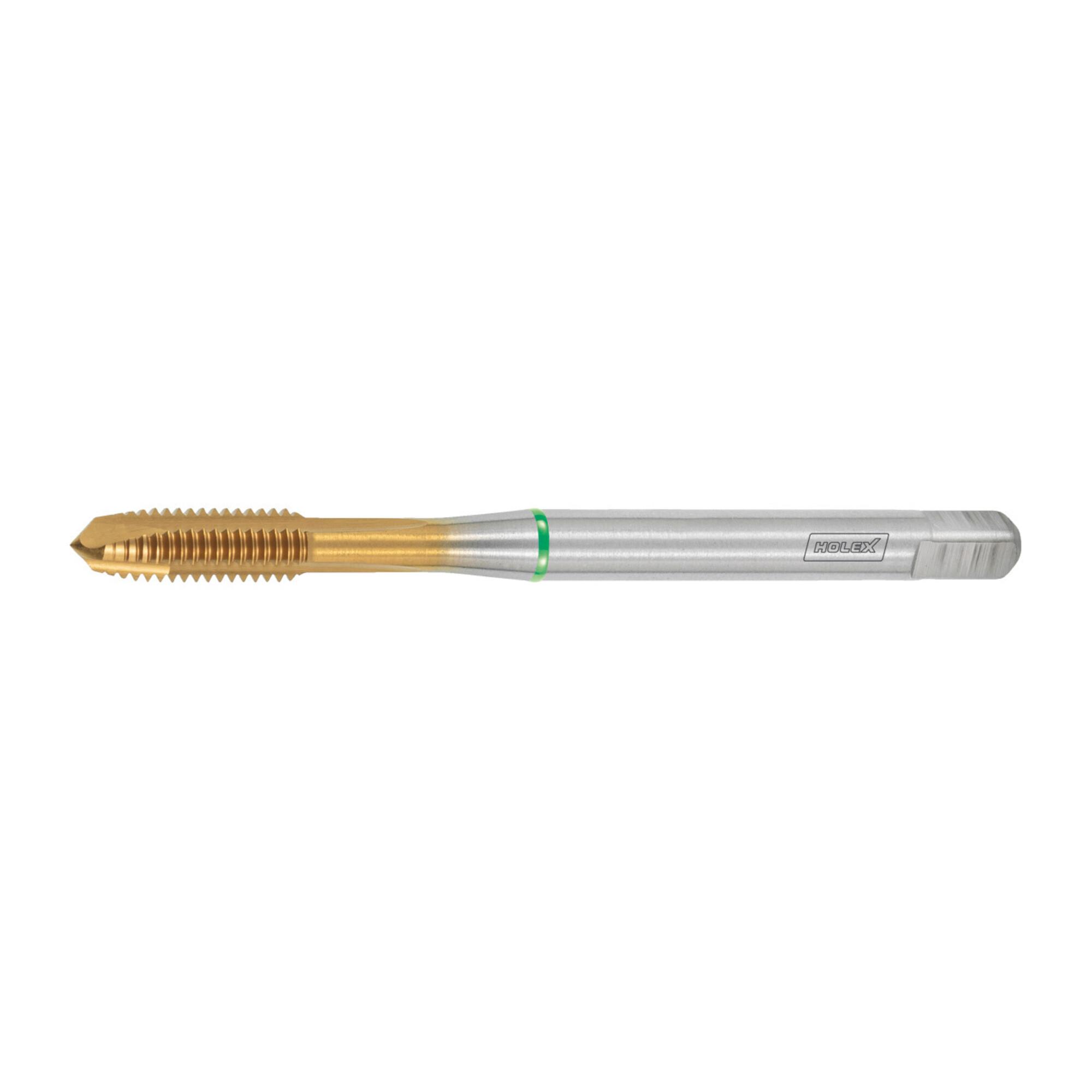 Holex Pro Tap Maschinen-Gewindebohrer HSS-E TiN M5 Gewindetiefe 12mm aus Schnellarbeitsstahl beschichtet mit gerader Nut und Anschnittform C für Gewindebohren von Stahl/Edelstahl/Gusseisen, 132680 M5)