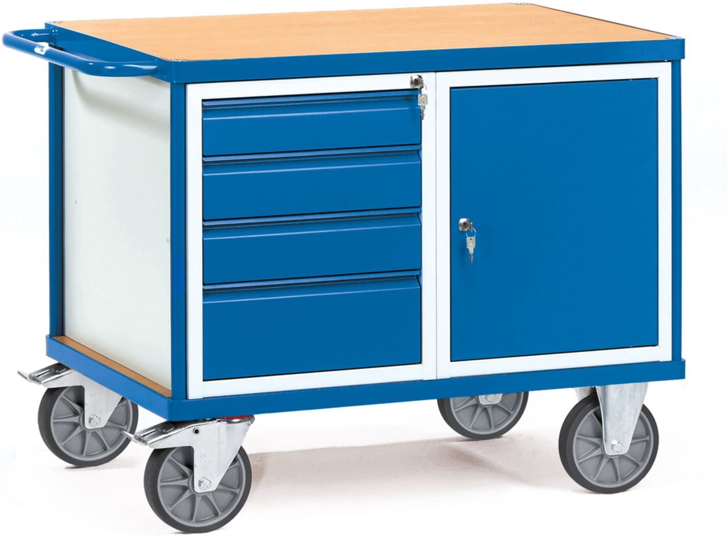fetra Tischwagen 2476 - Tragkraft 600kg TPE-Reifen)