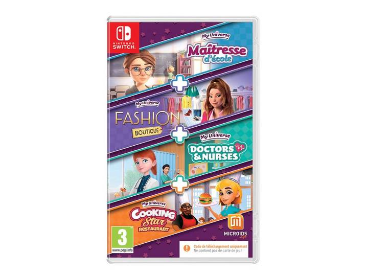 Pack My Universe : Maîtresse d'école - Fashion boutique - Doctors & Nurses - Cooking star (Code in a Box) (SWITCH)