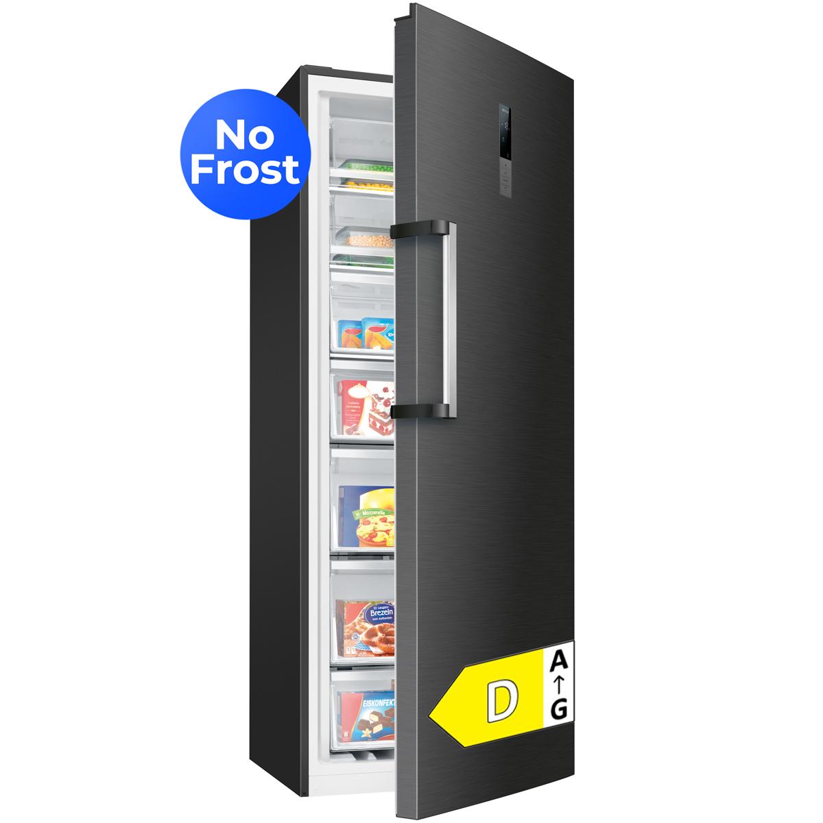 Bomann Gefrierschrank Nofrost | 2in1 - auch auf kühlen umstellbar | 186cm | | Tiefkühlschrank leise | 380L Freezer | GSVS 7365 titan