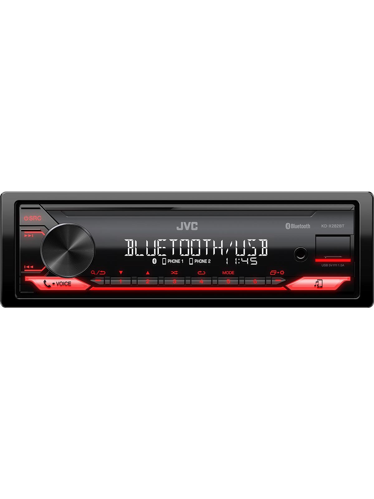 JVC KD-X282BT car radio - RED - Rot