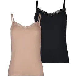 SKINY Damen Spaghettitop Modal Lace 2er Pack