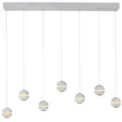 SCHÖNER WOHNEN-Kollektion LED-Pendelleuchte Lini Alu, Eisen, Stahl & Metall Weiß