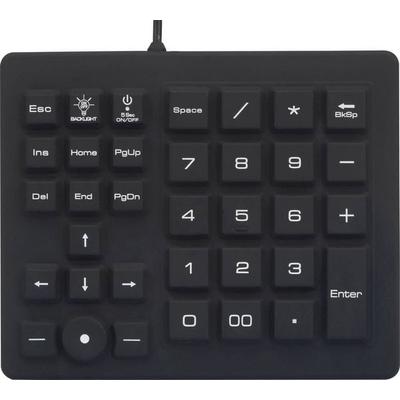 Renkforce USB Nummernblock Spritzwassergeschützt, Staubgeschützt, Touch-Tasten Schwarz