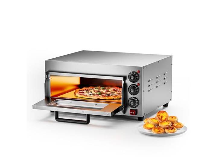 Pizza-Backofen 2000W mit Cordierit Stein für Pizza wie aus dem Steinofen Pizzaofen Backofen Gastro