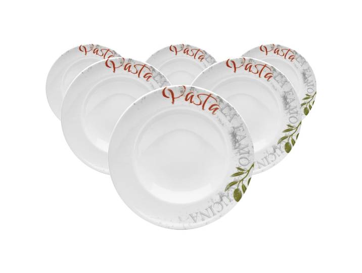 Pastateller VAN WELL Pastateller Famosa ø 27 cm 6er Set bunt , bunt, Speiseteller, Pastateller