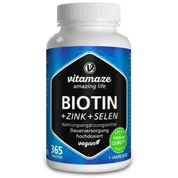 BIOTIN 10 mg hochdosiert+Zink+Selen Tabletten 91,25 g