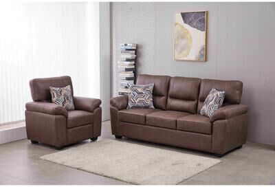 Faux Leather Living Room Set