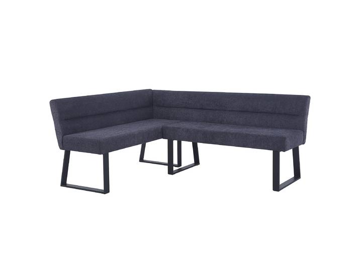 Eckbank Sareen 190 x 88 x 150cm Schwarz/Anthrazit Ecke davorstehend links