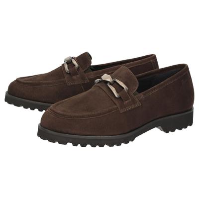 Slipper SIOUX "Meredith-757-H", Damen, Gr. 44.5 (UK 10), braun (dunkelbraun), Schuhe Slipper