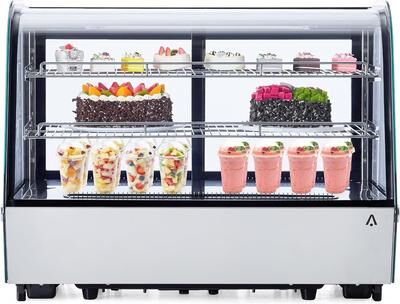 YUN 4.6 Cu.Ft Commercial Cake Display Refrigerator, Countertop Fridge with LED