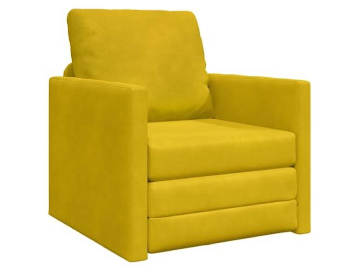 Todiikf Schlafsofa Samt Dunkelgelb 74x77x81cm Sofabett 2 Sitzer Kompaktes Sofabett aus Samt in Dunkelgelb mit Sperrholzrahmen für Ihr Wohnzimmer oder kleines Apartment.
