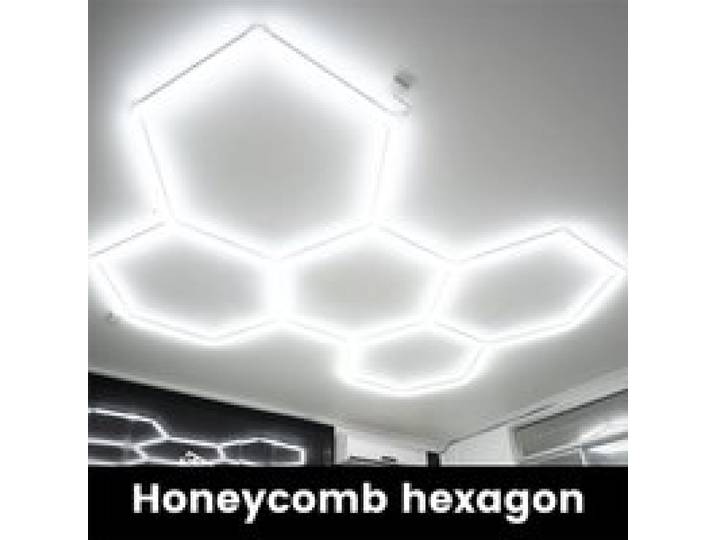 Garage honingraat zeshoekig LED wit licht super helder 6500K kleurtemperatuur geïnstalleerd op het plafond, geschikt voor garages