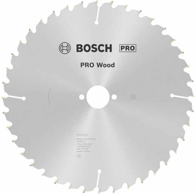 Lame de scie circulaire BOSCH Optiline Wood pour scies à format 250 x 30 x 3,2 mm 40 (2608640670)