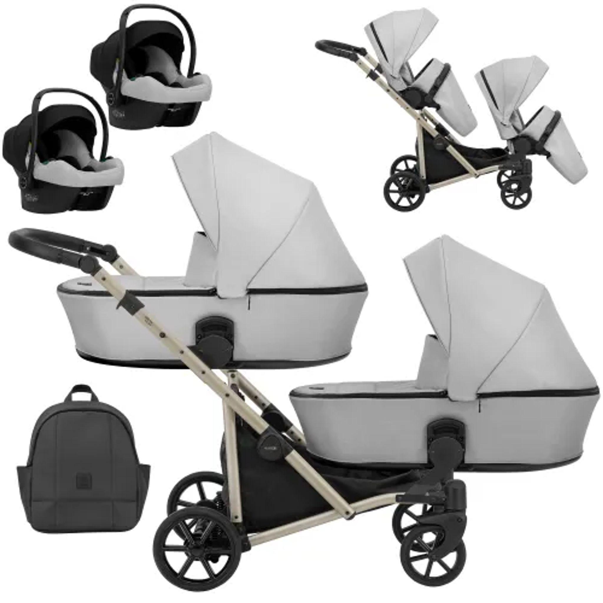 Kunert BRAV DUO 3in1 - Zwillingswagen mit Autositz - Farbe: BR-03 G...