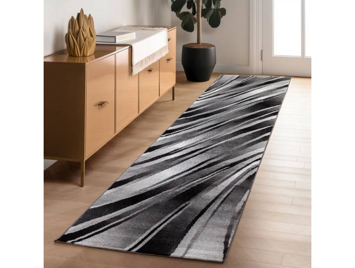 Tapis moderne designe Parma 9210 NOIR (80x300 cm)