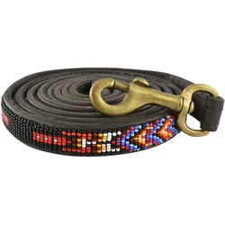 Kampuni Hundeline Kiowa sort lang, 162x2,1 cm (Hund), Halsband + Leine