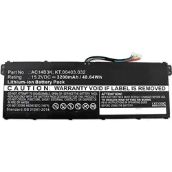 CoreParts MBXAC-BA0043 (4 Zellen, 3200 mAh), Notebook Akku, Schwarz