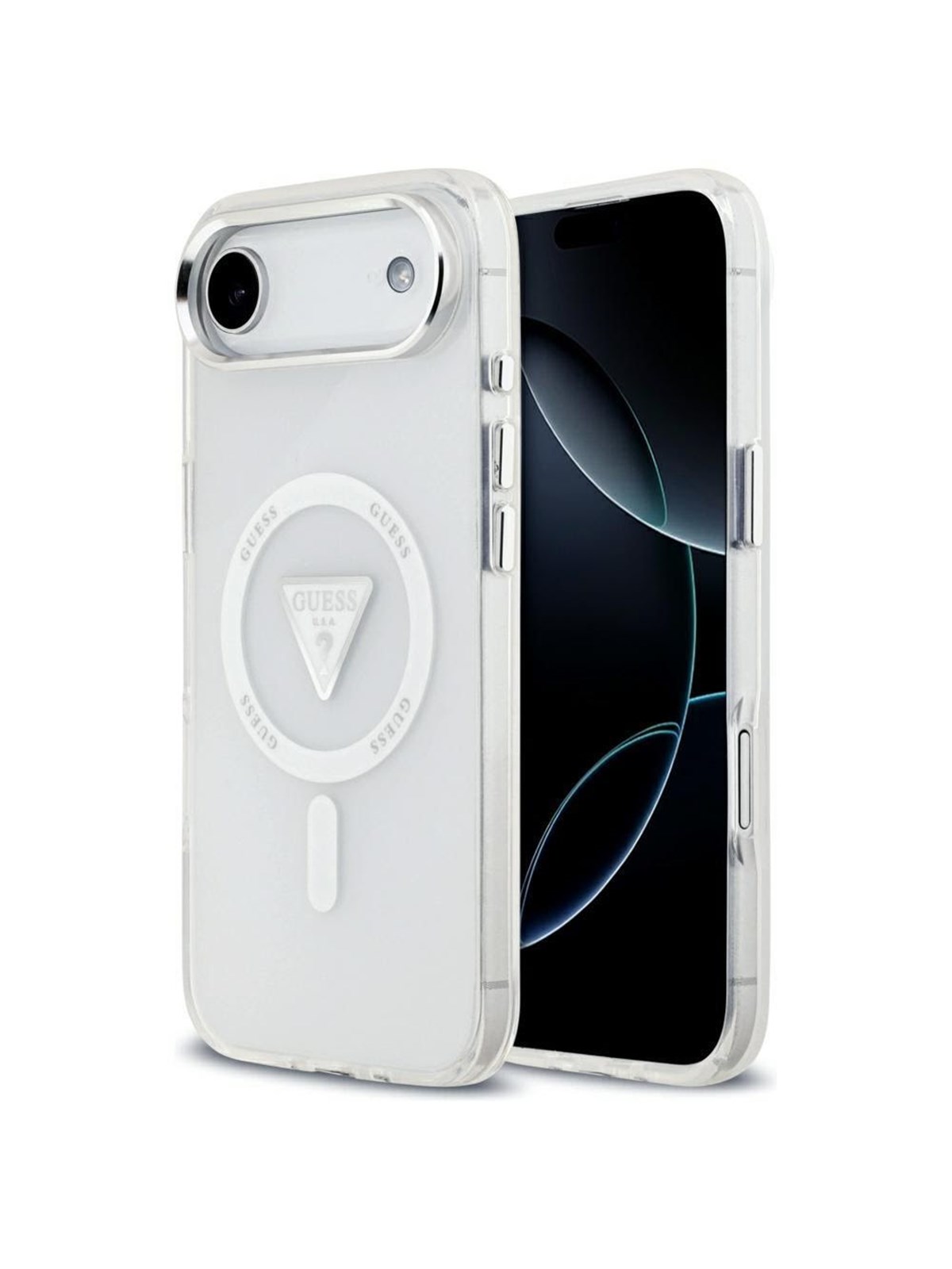 GUESS IML Gradient Triangle Logo MagSafe Case for iPhone Air - Clear