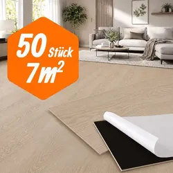 Relaxdays Selbstklebender PVC Bodenbelag Eiche Beige