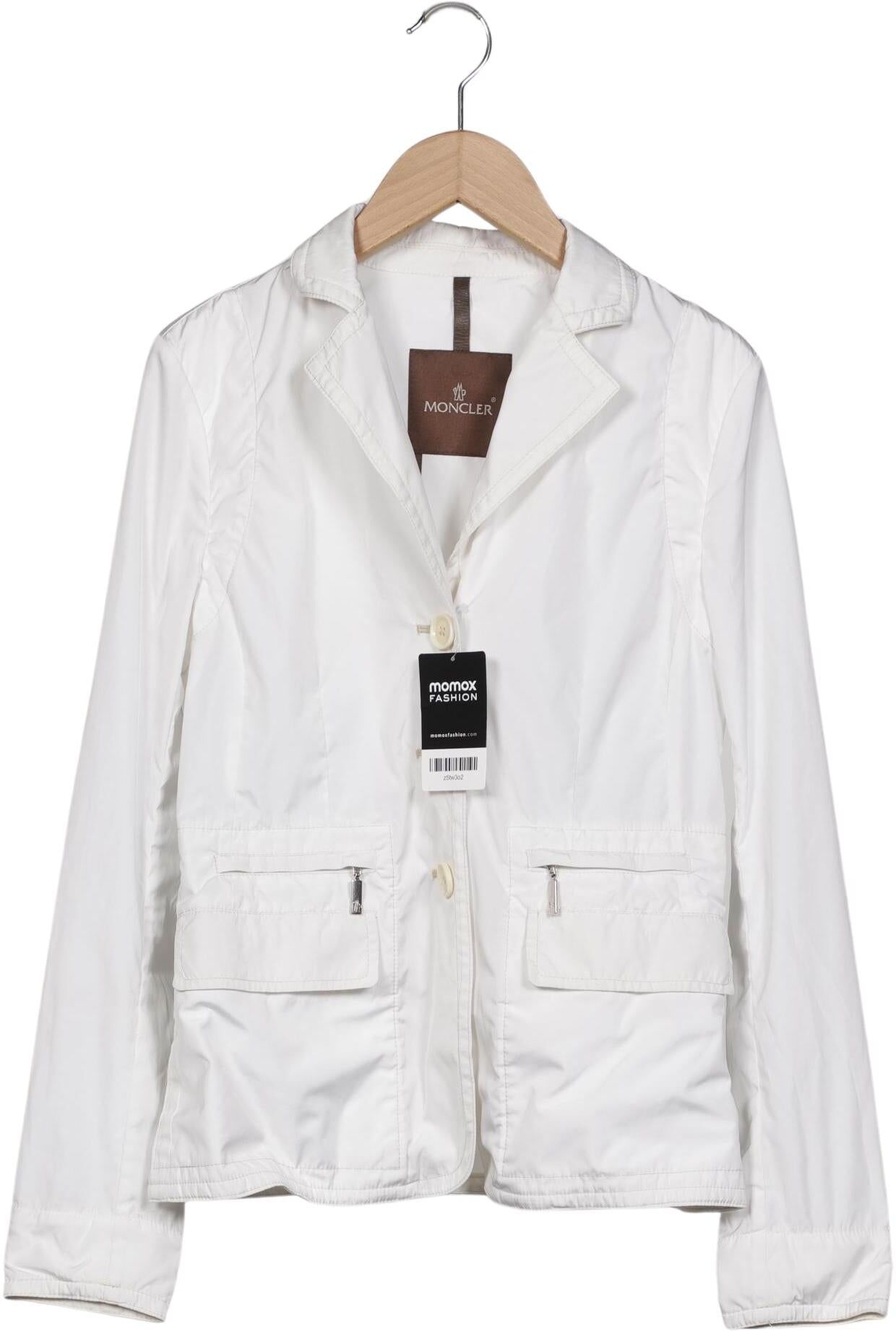 Moncler Damen Jacke, Weiß, Gr. XS, Baumwolle / Synthetik - Second Hand