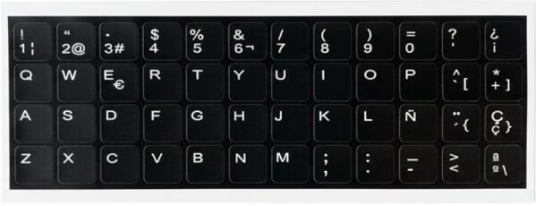 Kit Pegatinas de teclado Español en vinilo ultrafino Vinilo Fino