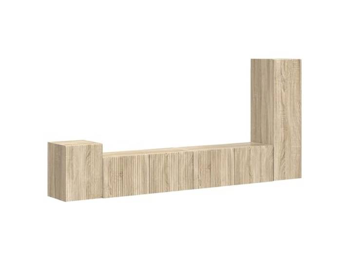 KTHLBRH TV-Möbel-Set, 3 Stück, Sonoma-Eiche Wandschränke, Türen und Regale, vorgebohrte Befestigungen, technisches Holz, moderner Stil