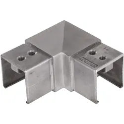 IAM Design, Messlehre, Eckbogen für Nutrohr eckig 40 x 40 x 1,5 mm,Edelstahl geschliffen V4A (8 cm)