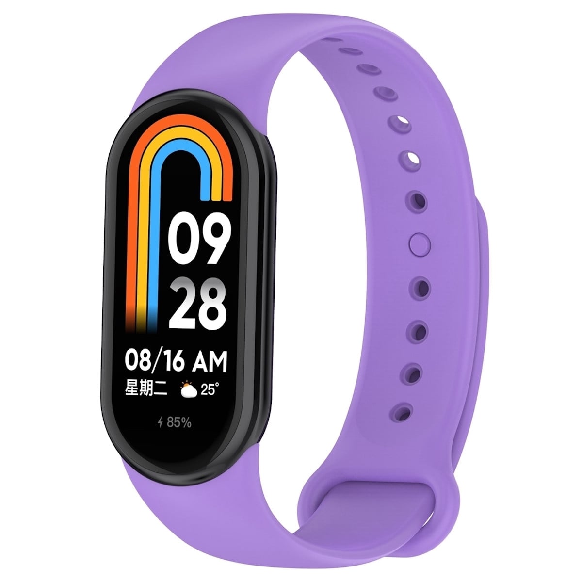Wigento Sportieve Siliconen Horlogeband voor Xiaomi Band 8