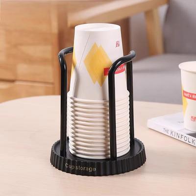 Inspired Finds Desktop Disposable Paper Cup Storage Rack Compact Holder For Living Room & Dining Room black
