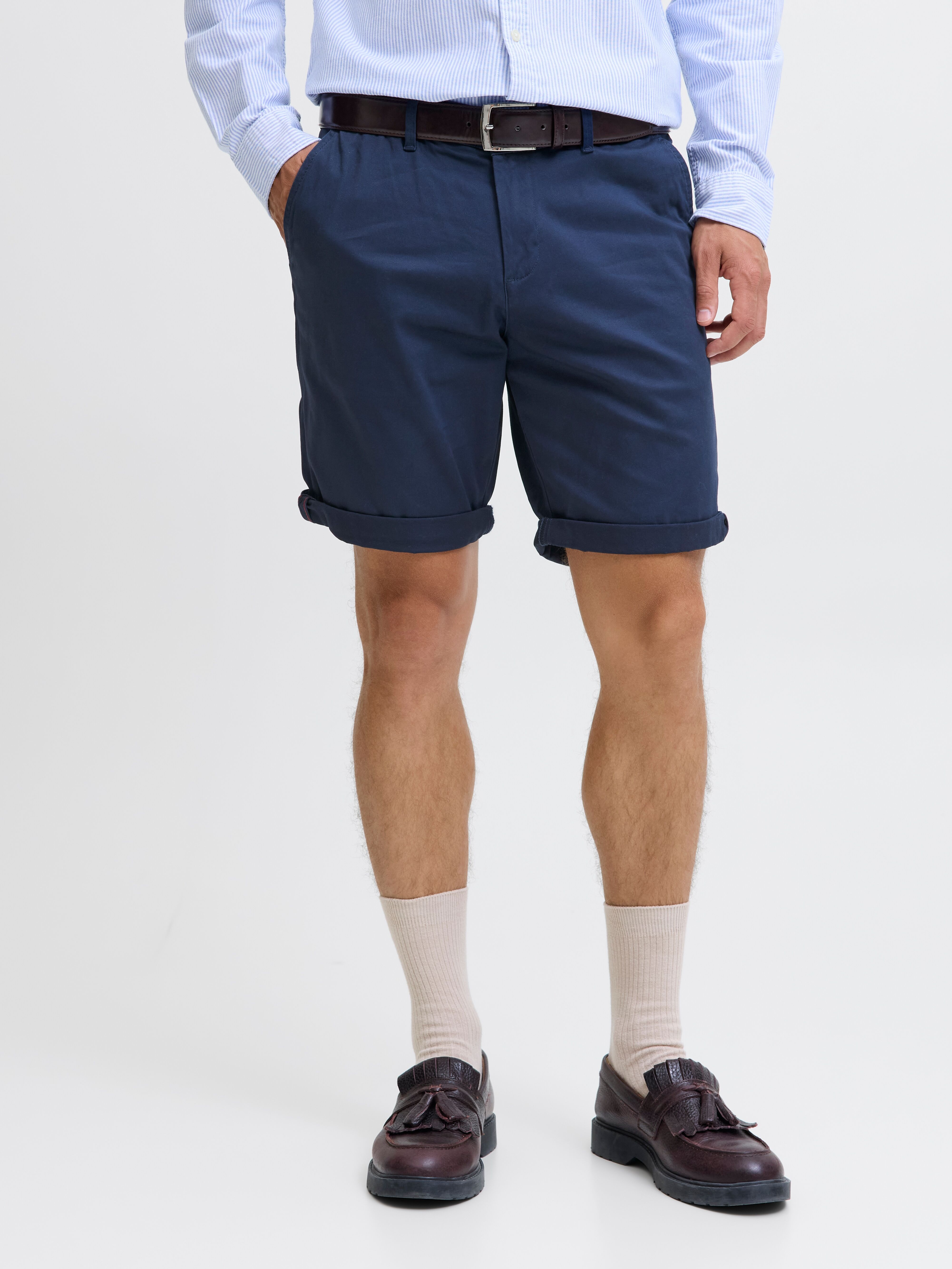 Jack & Jones "BOWIE SHORTS" mit Aufschlag navy M, N-Gr