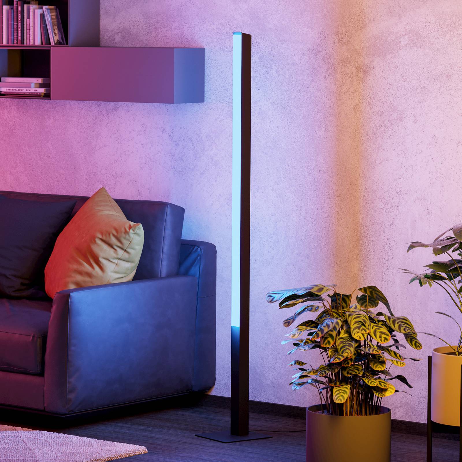 EGLO connect Simolaris-Z LED-Stehleuchte Connect Simolaris-z, dimmbar, schwarz, für Wohn- / Esszimmer, Metall, Modern