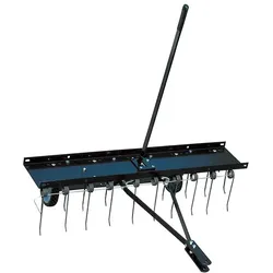 Trolla Rasenkamm 100 cm Anhänger für Rasentraktor vom Sitz aus bedienbarer Entmoser