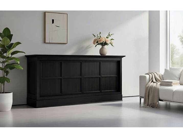 Sideboard II 191 x 84 x 49cm Schwarz/Schwarz