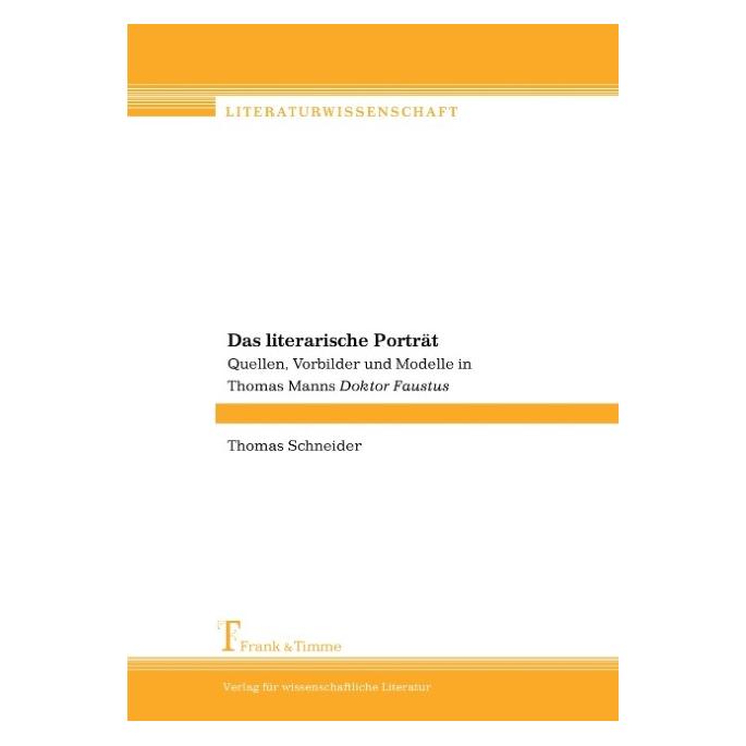 Frank & Timme Das literarische Porträt (Deutsch, Softcover, Thomas Schneider) (55187993)