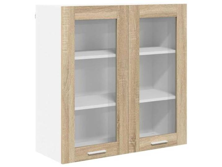 IBUQDDV Hängeschrank Sonoma-Eiche 80 x 31 x 80 cm Holzwerkstoff Küchenschrank mit Stauraum, schlichte rechteckige Form, glatte Oberfläche, Pflege mit feuchtem Tuch, für Küchenutensilien