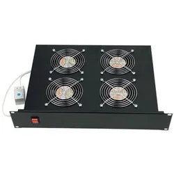 Triton RAB-CH-X02-A1 - Rack-Lüftereinsatz - mit 4 Ventilatoren, Thermostat - Wechselstr, Serverschrank Zubehör, Schwarz