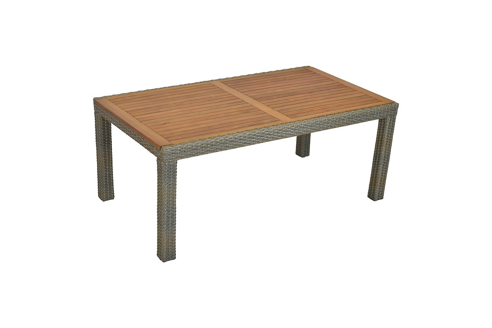 MERXXHANDELS Tisch 180x100cm Alu/Kunststoffgeflecht/Akazie 16946279