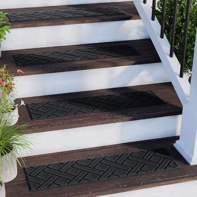 Bungalow Dba Matterly Lattice Stair Treads Set of Four, Set of Four, Charcoal