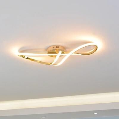 Uplifted Goods Modern LED Ceiling Light For Indoor Stylish Illumination gold l80x30cm dimmable With Remote