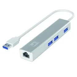 EFB USB-0503 Gigabit USB Netzwerkadapter mit USB Hub USB0503