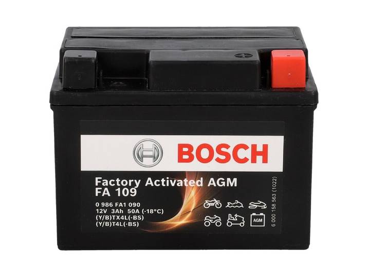 Motorradbatterie Fa109 AGM 3Ah/50A