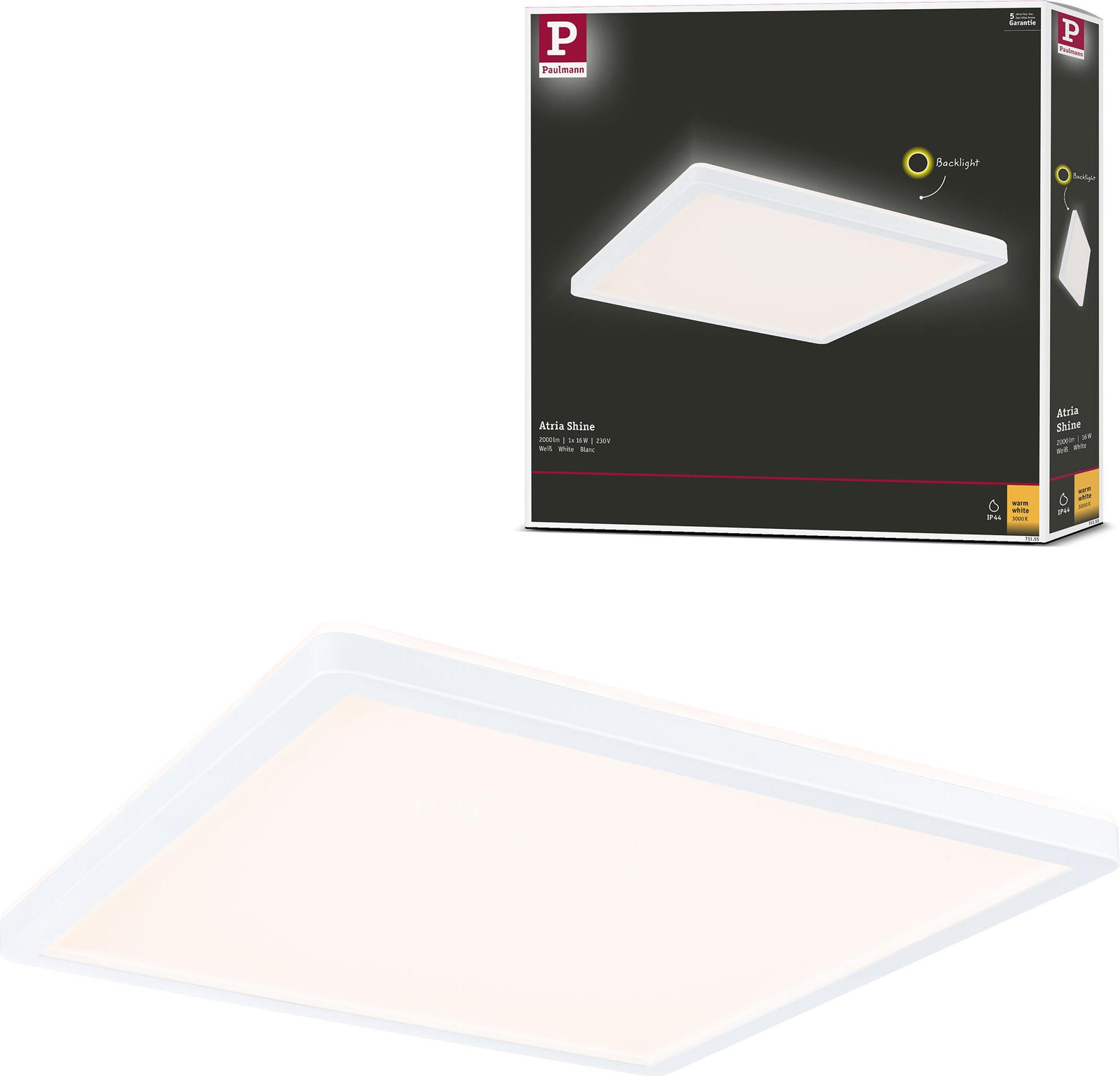 Paulmann Atria Shine LED-paneel voor inbouw