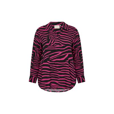 Blusentop WASABI CONCEPT "Wasabi Concept Shirt WA-KENJA 2", Damen, Gr. 42/44, pink (4510c fuchsia combi), Obermaterial: 100% Viskose, Blusen Blusentop