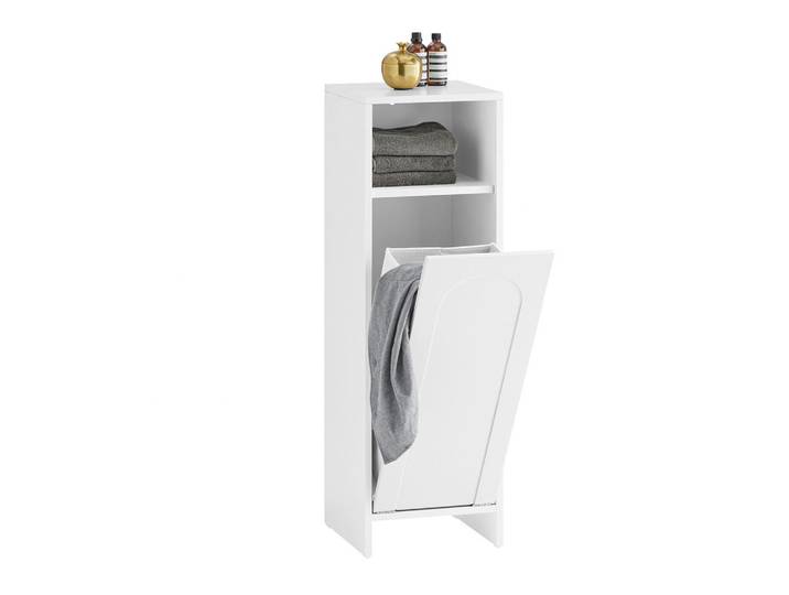 SoBuy Wäscheschrank Weiß, Holzwerkstoff, 30x97x30 cm, Haushalt & Reinigung, Wäschepflege, Wäschekörbe & Tonnen