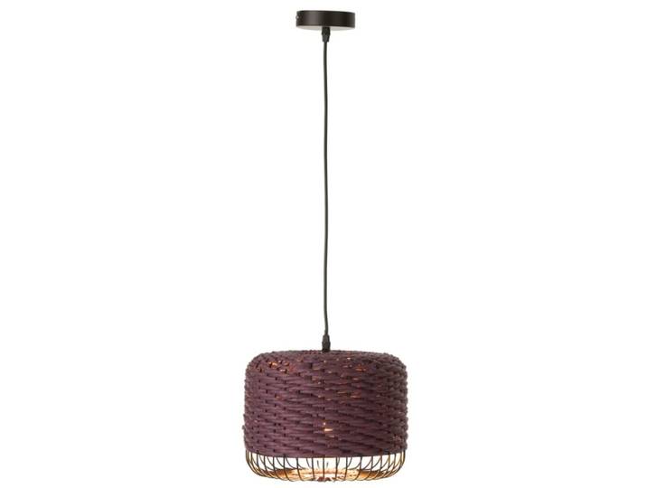Plafonnier en métal et fibre mauve 27x27x20 cm