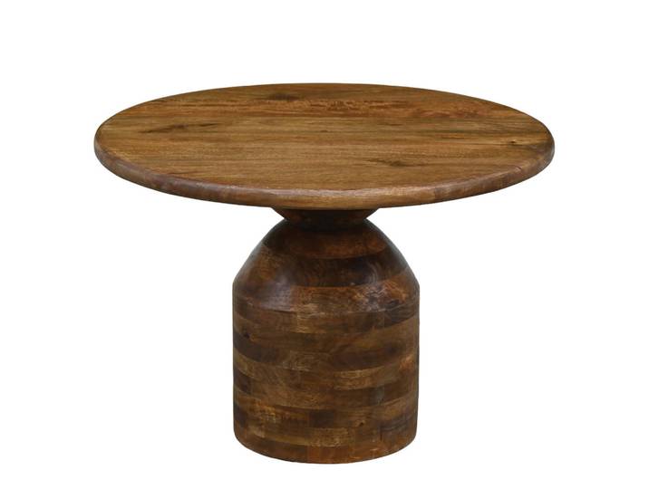 Livetastic Couchtisch, Natur, Holz, Mangoholz, massiv, rund, rund, 60x41.5x60 cm, einfacher Aufbau, Wohnzimmer, Wohnzimmertische, Couchtische