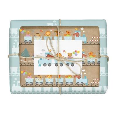 Geschenkpapier-Set für Kinder: Eisenbahn