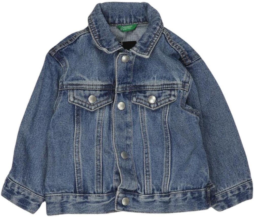 United Colors OF Benetton Mädchen Jacke oder Mantel, Blau, Gr. EU 74, Baumwolle - Second Hand