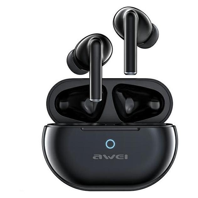 Awei słuchawki Bluetooth 5.3 T61 TWS + stacja dokująca czarny/black (6 h, Docking, Kabellos) (AWEI146)